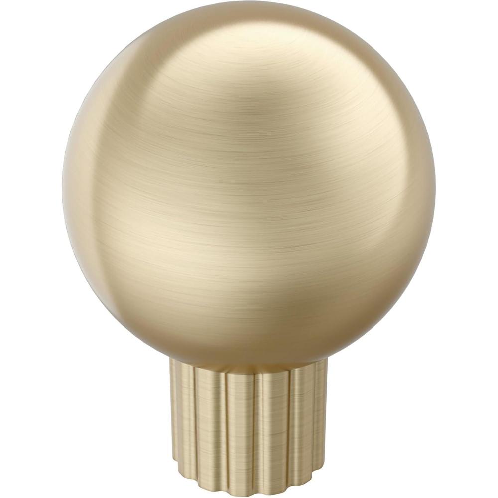 imageAmerock Cowrie 118 inch 29mm Diameter Polished Chrome Cabinet Knob BP3770026Golden Champagne