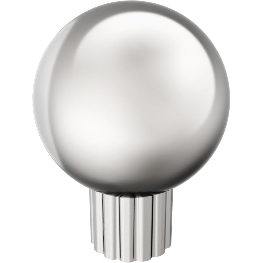 imageAmerock Cowrie 118 inch 29mm Diameter Polished Chrome Cabinet Knob BP3770026Polished Nickel