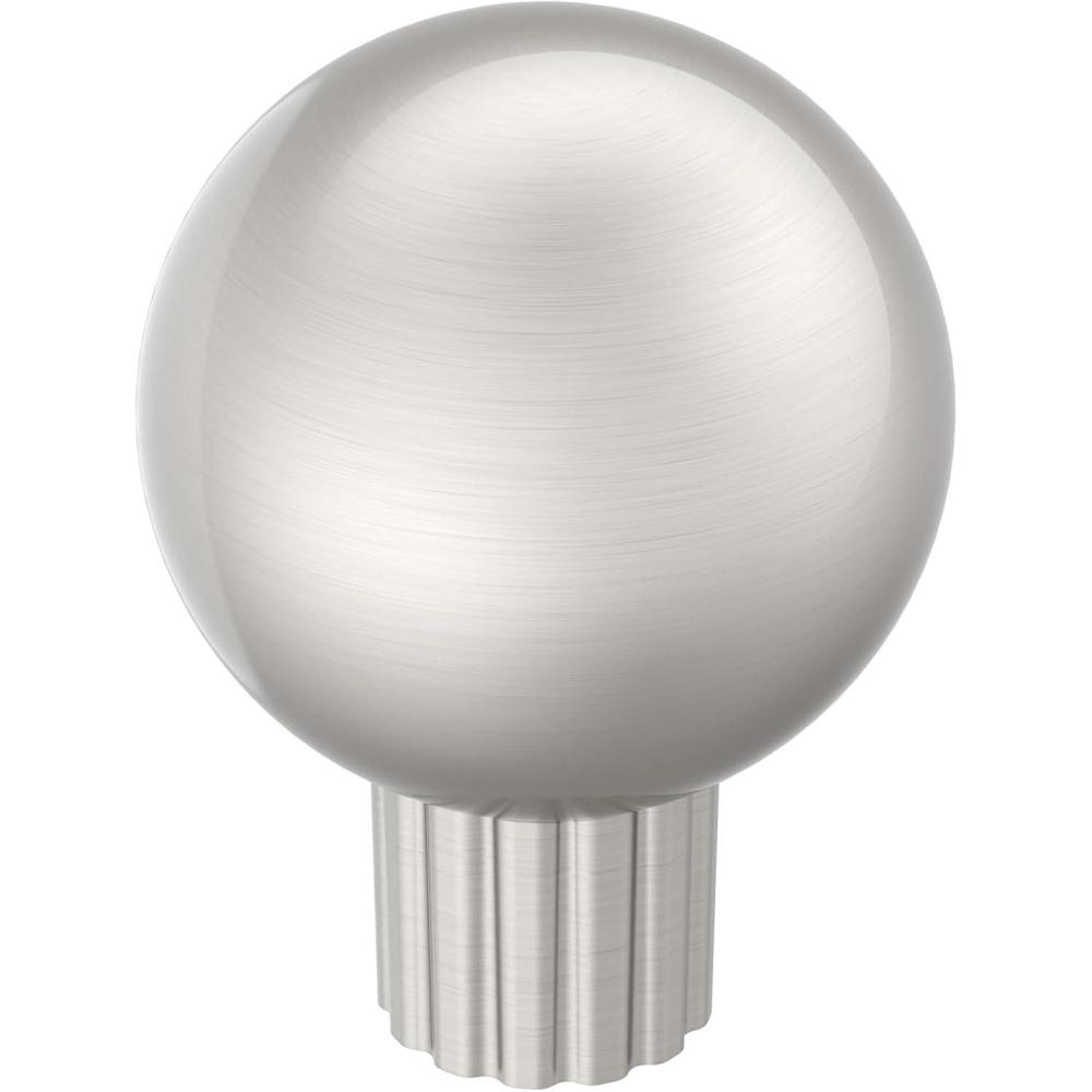 imageAmerock Cowrie 118 inch 29mm Diameter Polished Chrome Cabinet Knob BP3770026Satin Nickel