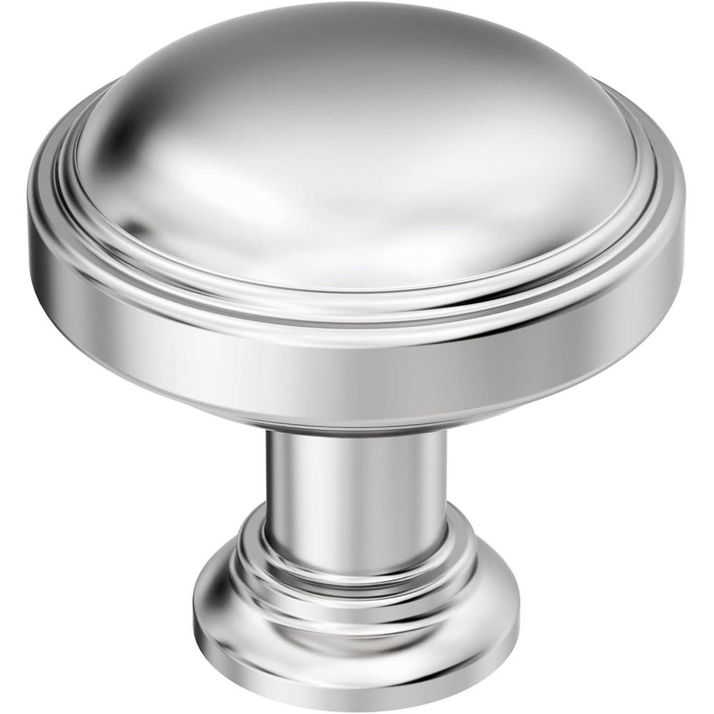 imageAmerock Enlivity 114 inch 32mm Diameter Golden Champagne Cabinet Knob BP37720BBZPolished Chrome