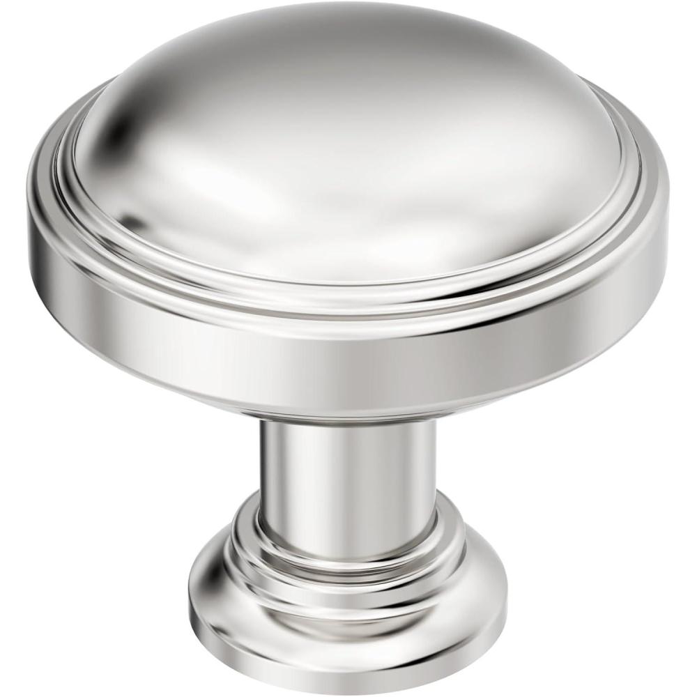 imageAmerock Enlivity 114 inch 32mm Diameter Golden Champagne Cabinet Knob BP37720BBZPolished Nickel