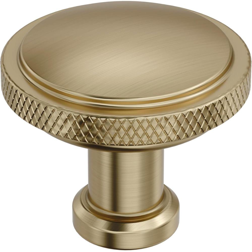 imageAmerock Faraday 2 inch 51mm Length Matte Black Cabinet Knob BP37741MBGolden Champagne
