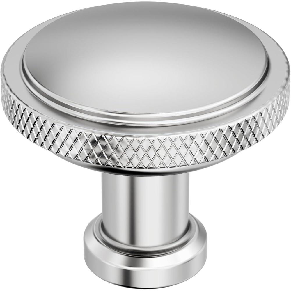 imageAmerock Faraday 2 inch 51mm Length Matte Black Cabinet Knob BP37741MBPolished Chrome