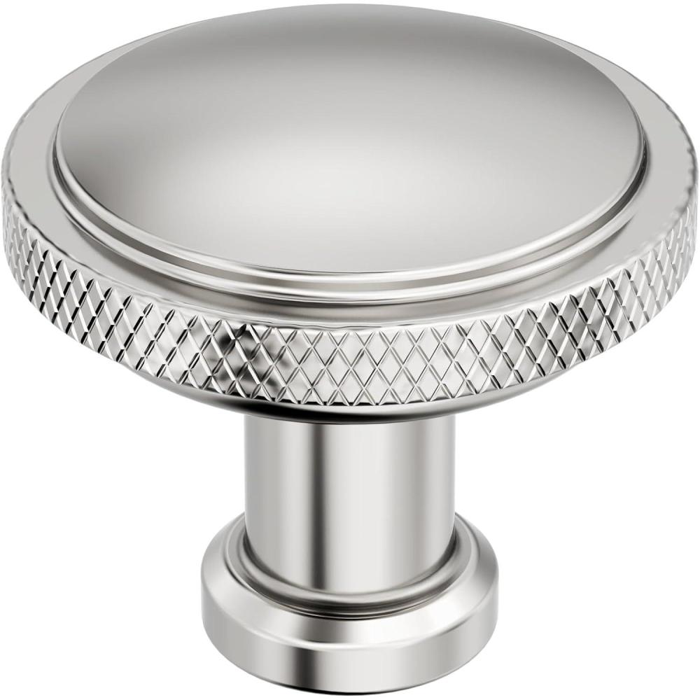 imageAmerock Faraday 2 inch 51mm Length Matte Black Cabinet Knob BP37741MBPolished Nickel