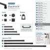Amerock | Appliance Pull | Black Bronze | 8 inch (203 mm) Center to Center | Blackrock | 1 Pack | Drawer Pull | Drawer Handle | Cabinet Hardware