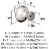 Amerock | Cabinet Knob | Oil Rubbed Bronze | 1-1/4 inch (32 mm) Diameter | Edona | 10 Pack | Drawer Knob | Cabinet Hardware(Polished Nickel)