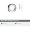Amerock Coble 1-1/8 inch (29mm) Diameter Oil-Rubbed Bronze Cabinet Knob, BP37660ORB(Polished Chrome)