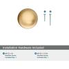 Amerock Collet 1-1/8 inch (29mm) Diameter Satin Nickel Cabinet Knob, BP37680G10(Champagne Bronze)