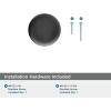 Amerock Collet 1-1/8 inch (29mm) Diameter Satin Nickel Cabinet Knob, BP37680G10(Matte Black)