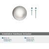 Amerock Collet 1-1/8 inch (29mm) Diameter Satin Nickel Cabinet Knob, BP37680G10(Satin Nickel)
