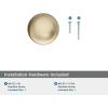 Amerock Cowrie 1-1/8 inch (29mm) Diameter Polished Chrome Cabinet Knob, BP3770026(Golden Champagne)