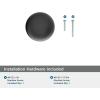 Amerock Cowrie 1-1/8 inch (29mm) Diameter Polished Chrome Cabinet Knob, BP3770026(Matte Black)