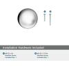 Amerock Cowrie 1-1/8 inch (29mm) Diameter Polished Chrome Cabinet Knob, BP3770026(Polished Chrome)