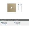 Amerock Ladera 6-5/16 inch (160mm) Center-to-Center Rectangle Matte Black Cabinet Pull Backplate, BP37764MB(Golden Champagne)