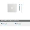Amerock Ladera 6-5/16 inch (160mm) Center-to-Center Rectangle Matte Black Cabinet Pull Backplate, BP37764MB(Polished Chrome)