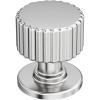 Amerock Ballard 1 inch (25mm) Diameter Matte Black Cabinet Knob, BP37640MB(Polished Chrome)
