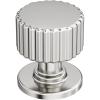 Amerock Ballard 1 inch (25mm) Diameter Matte Black Cabinet Knob, BP37640MB(Polished Nickel)
