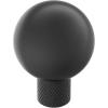 Amerock Collet 1-1/8 inch (29mm) Diameter Satin Nickel Cabinet Knob, BP37680G10(Matte Black)