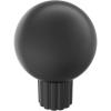 Amerock Cowrie 1-1/8 inch (29mm) Diameter Polished Chrome Cabinet Knob, BP3770026(Matte Black)