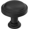 Amerock Enlivity 1-1/4 inch (32mm) Diameter Golden Champagne Cabinet Knob, BP37720BBZ(Matte Black)