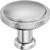 Amerock Faraday 2 inch (51mm) Length Matte Black Cabinet Knob, BP37741MB(Polished Chrome)