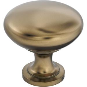 Amerock | Cabinet Knob | Oil Rubbed Bronze | 1-1/4 inch (32 mm) Diameter | Edona | 10 Pack | Drawer Knob | Cabinet Hardware(Burnished Brass)