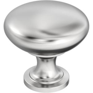 Amerock | Cabinet Knob | Oil Rubbed Bronze | 1-1/4 inch (32 mm) Diameter | Edona | 10 Pack | Drawer Knob | Cabinet Hardware(Polished Chrome)