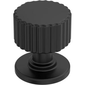 Amerock Ballard 1 inch (25mm) Diameter Matte Black Cabinet Knob, BP37640MB(Matte Black)