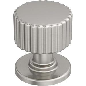 Amerock Ballard 1 inch (25mm) Diameter Matte Black Cabinet Knob, BP37640MB(Satin Nickel)