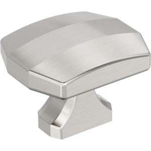 Amerock Bellamy 1-1/2 inch (38mm) Length Champagne Bronze Cabinet Knob, BP36687CZ(Satin Nickel)