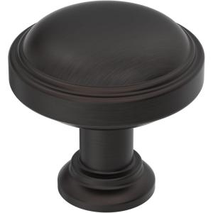 Amerock Enlivity 1-1/4 inch (32mm) Diameter Golden Champagne Cabinet Knob, BP37720BBZ(Oil Rubbed Bronze)