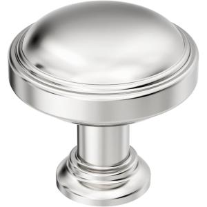 Amerock Enlivity 1-1/4 inch (32mm) Diameter Golden Champagne Cabinet Knob, BP37720BBZ(Polished Nickel)