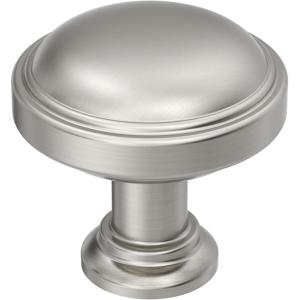 Amerock Enlivity 1-1/4 inch (32mm) Diameter Golden Champagne Cabinet Knob, BP37720BBZ(Satin Nickel)