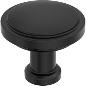 Amerock Faircrest 2 inch (51mm) Length Satin Nickel Cabinet Knob, BP37461G10(Matte Black)