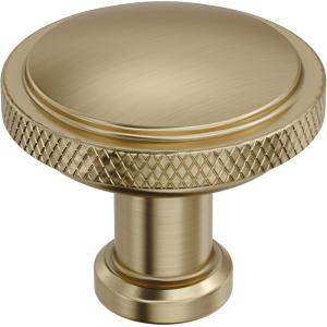Amerock Faraday 2 inch (51mm) Length Matte Black Cabinet Knob, BP37741MB(Golden Champagne)