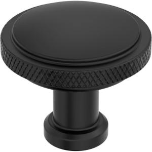 Amerock Faraday 2 inch (51mm) Length Matte Black Cabinet Knob, BP37741MB(Matte Black)
