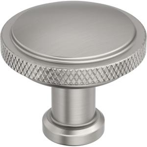 Amerock Faraday 2 inch (51mm) Length Matte Black Cabinet Knob, BP37741MB(Satin Nickel)
