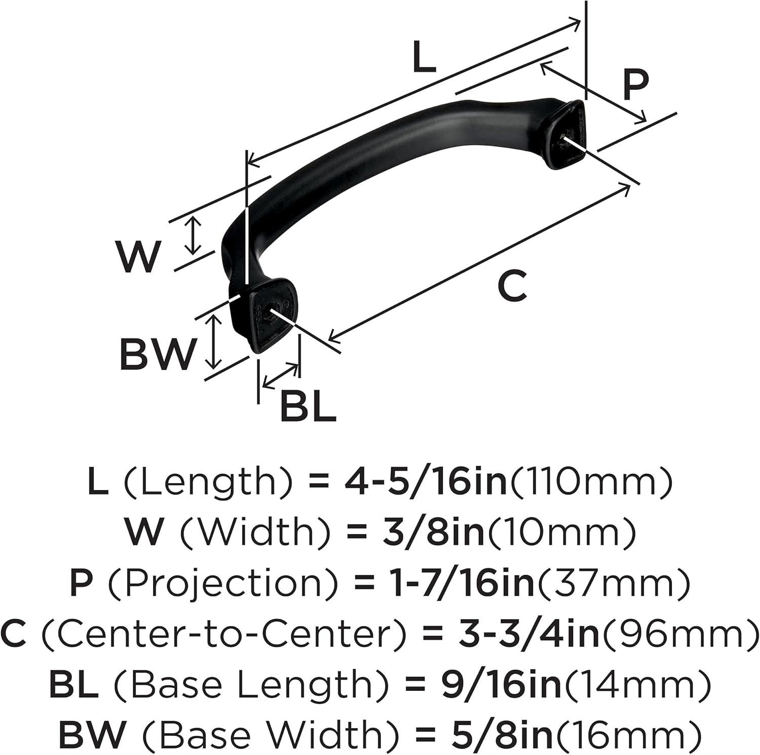 imageAmerock Appliance Pull Black Bronze 12 inch 305 mm Center to Center Revitalize 1 Pack Drawer Pull Drawer Handle Cabinet HardwareBlack Bronze