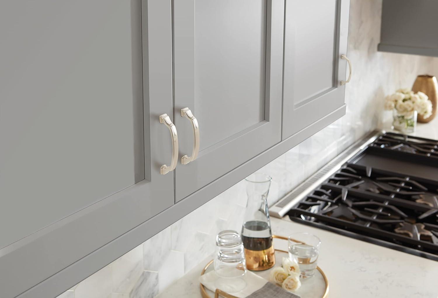 imageAmerock Appliance Pull Black Bronze 12 inch 305 mm Center to Center Revitalize 1 Pack Drawer Pull Drawer Handle Cabinet HardwarePolished Nickel