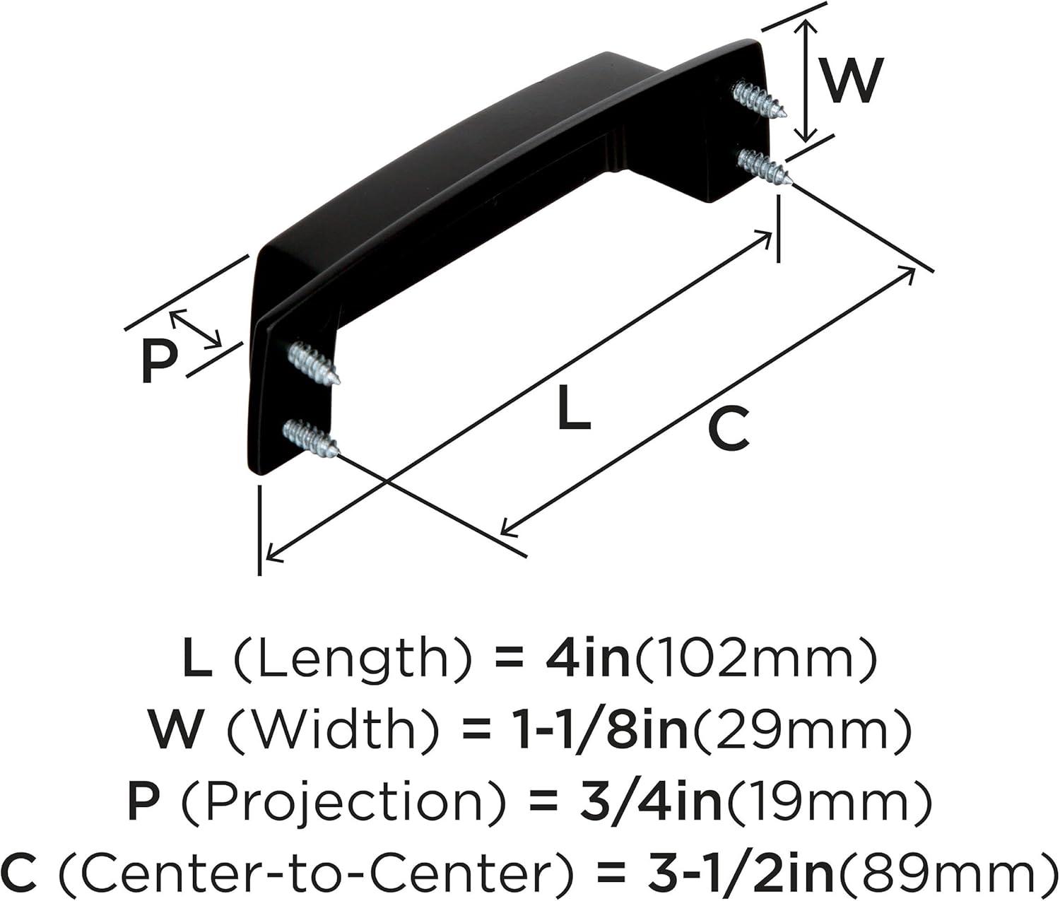 imageAmerock Cabinet Cup Pull Black Bronze 312 inch 89 mm Center to Center Highland Ridge 1 Pack Drawer Pull Drawer Handle Cabinet HardwareBlack Bronze