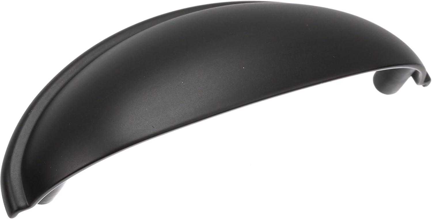 imageAmerock Cabinet Cup Pull Matte Black 3 inch 76 mm CentertoCenter Ravino Drawer Pull Drawer Handle Cabinet Hardware Pack of 1Matte Black