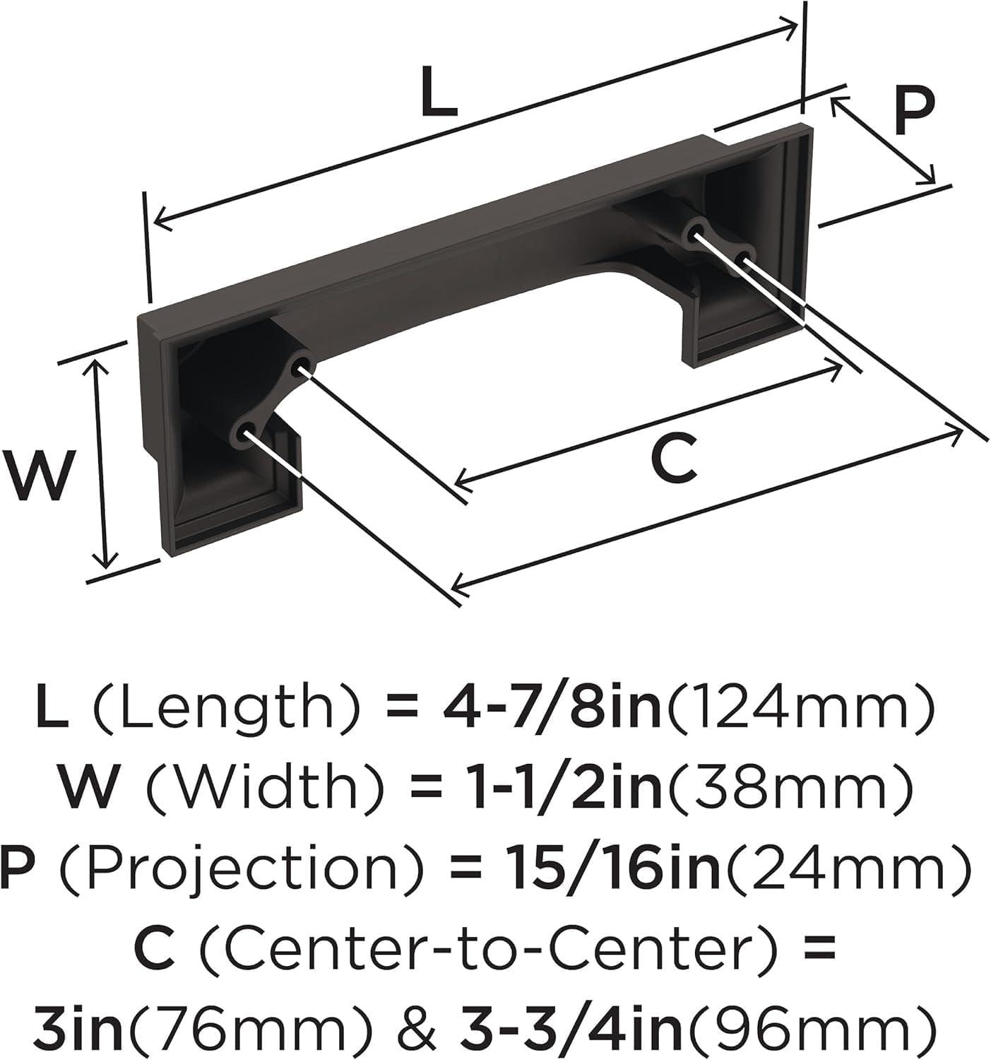imageAmerock Cabinet Cup Pull Matte Black 3 inch ampamp 334 inch 76mm ampamp 96 mm CentertoCenter Appoint 1 Pack Drawer Pull Cabinet Handle Cabinet HardwareOil Rubbed Bronze
