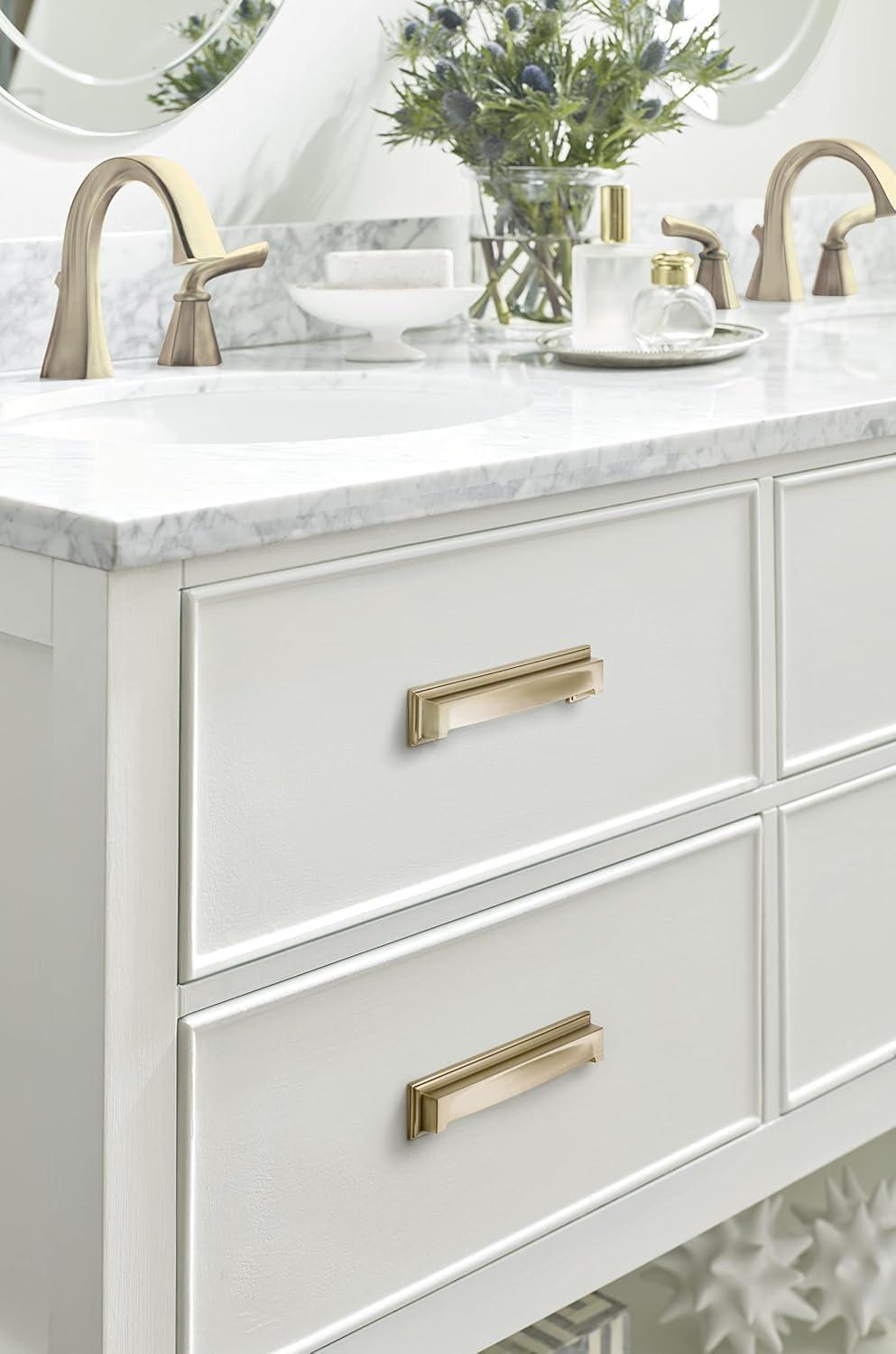 imageAmerock Cabinet Cup Pull Matte Black 3 inch ampamp 334 inch 76mm ampamp 96 mm CentertoCenter Appoint 1 Pack Drawer Pull Cabinet Handle Cabinet HardwareGolden Champagne