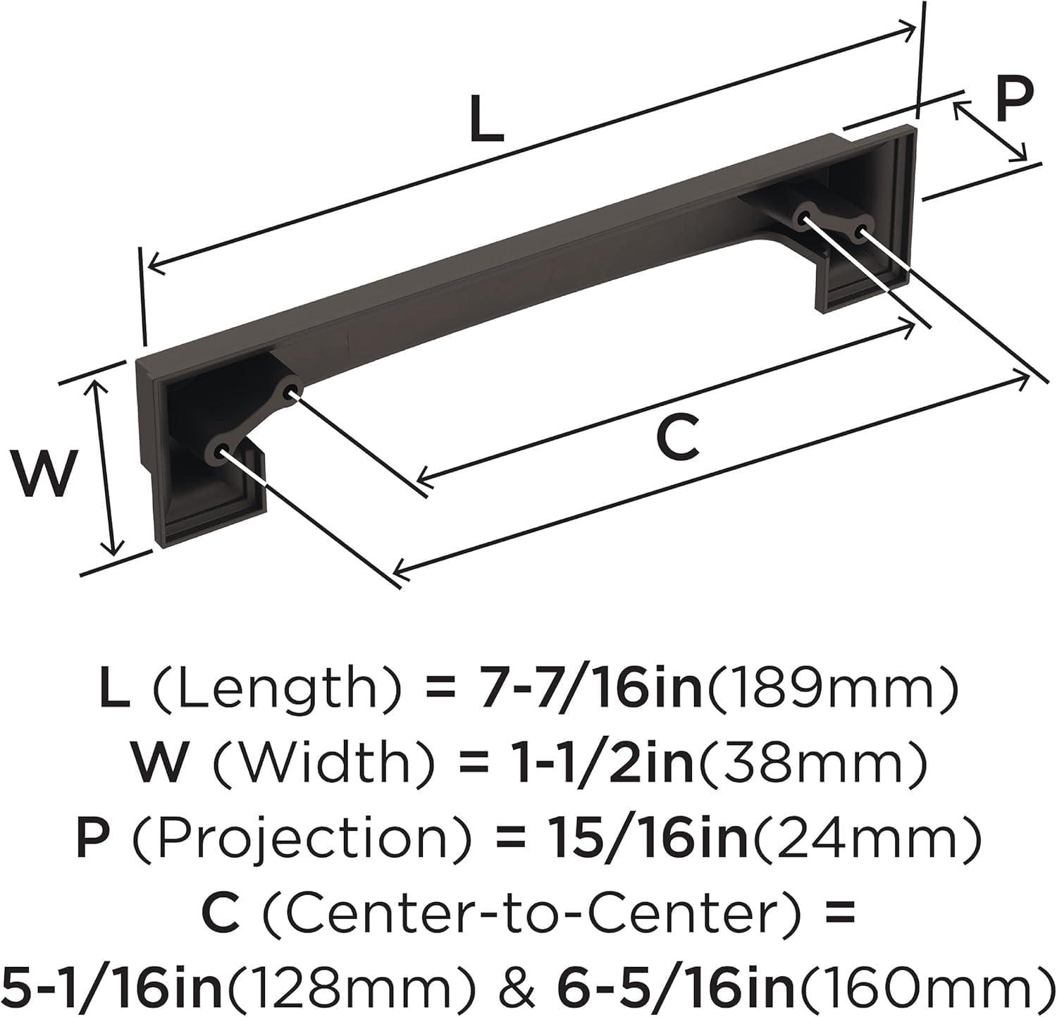 imageAmerock Cabinet Cup Pull Matte Black 3 inch ampamp 334 inch 76mm ampamp 96 mm CentertoCenter Appoint 1 Pack Drawer Pull Cabinet Handle Cabinet HardwareOil Rubbed Bronze