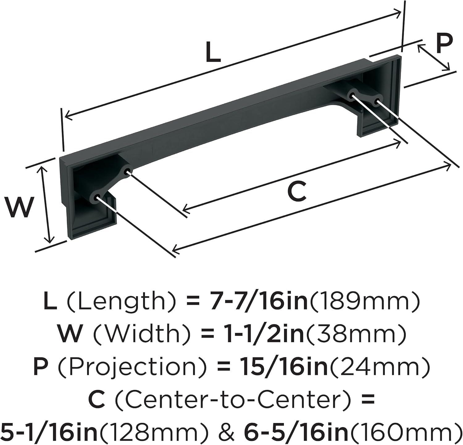 imageAmerock Cabinet Cup Pull Matte Black 3 inch ampamp 334 inch 76mm ampamp 96 mm CentertoCenter Appoint 1 Pack Drawer Pull Cabinet Handle Cabinet HardwareMatte Black