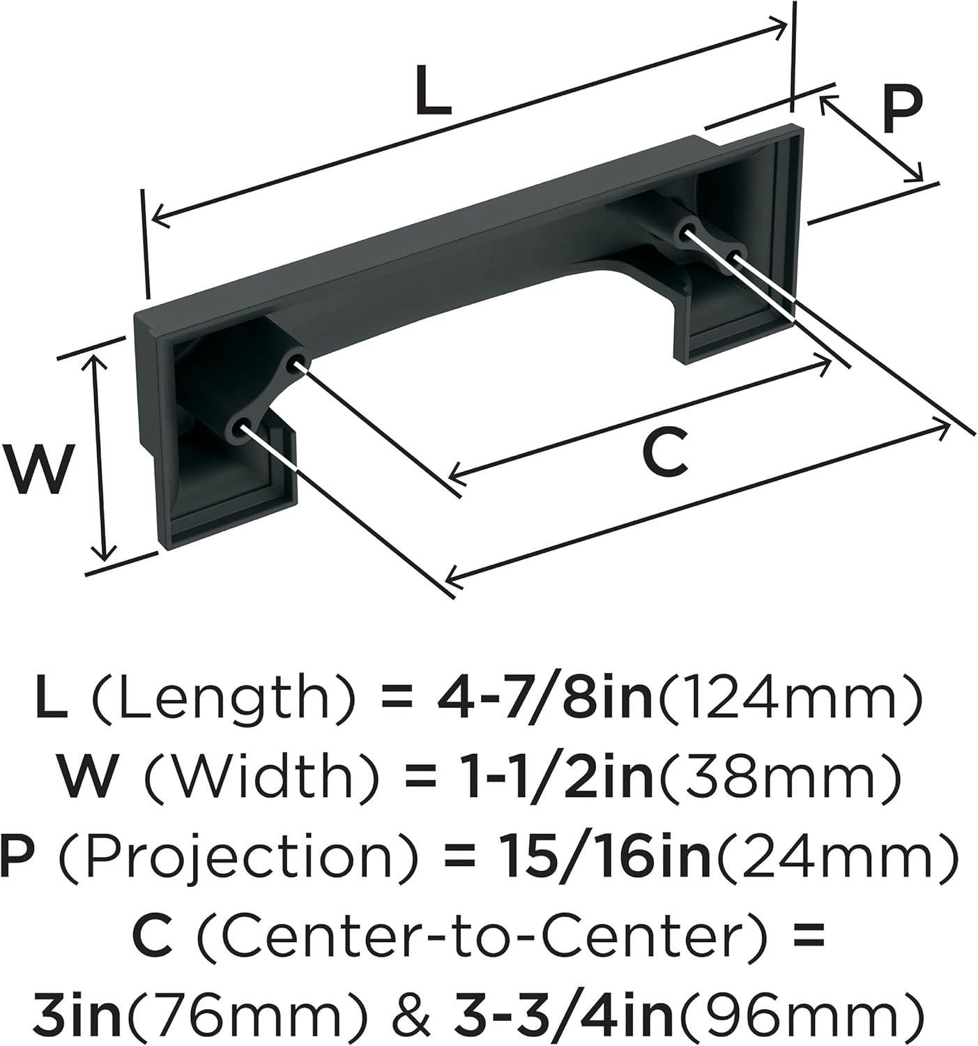 imageAmerock Cabinet Cup Pull Matte Black 3 inch ampamp 334 inch 76mm ampamp 96 mm CentertoCenter Appoint 1 Pack Drawer Pull Cabinet Handle Cabinet HardwareMatte Black