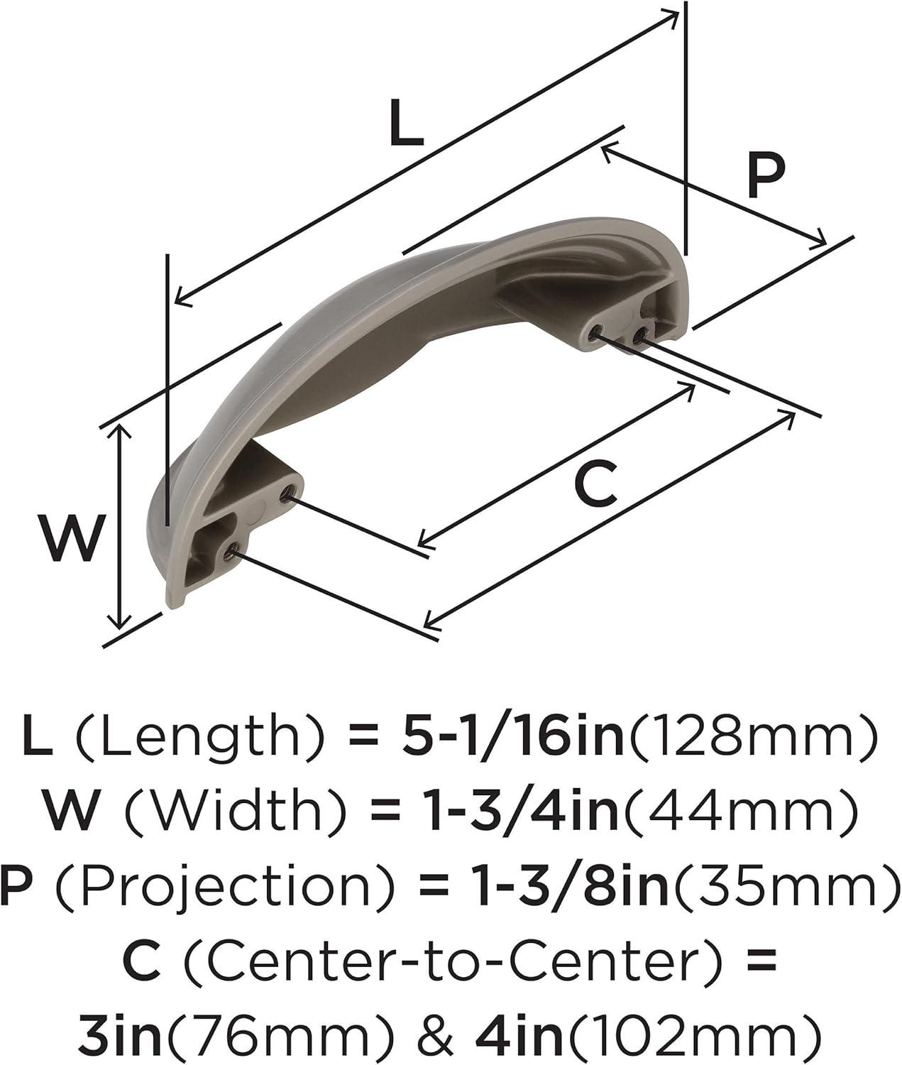 imageAmerock Cabinet Cup Pull Oil Rubbed Bronze 3 inch 76 mm ampamp 4 inch 102 mm Center to Center Ashby 1 Pack Drawer Pull Drawer Handle Cabinet HardwareSatin Nickel
