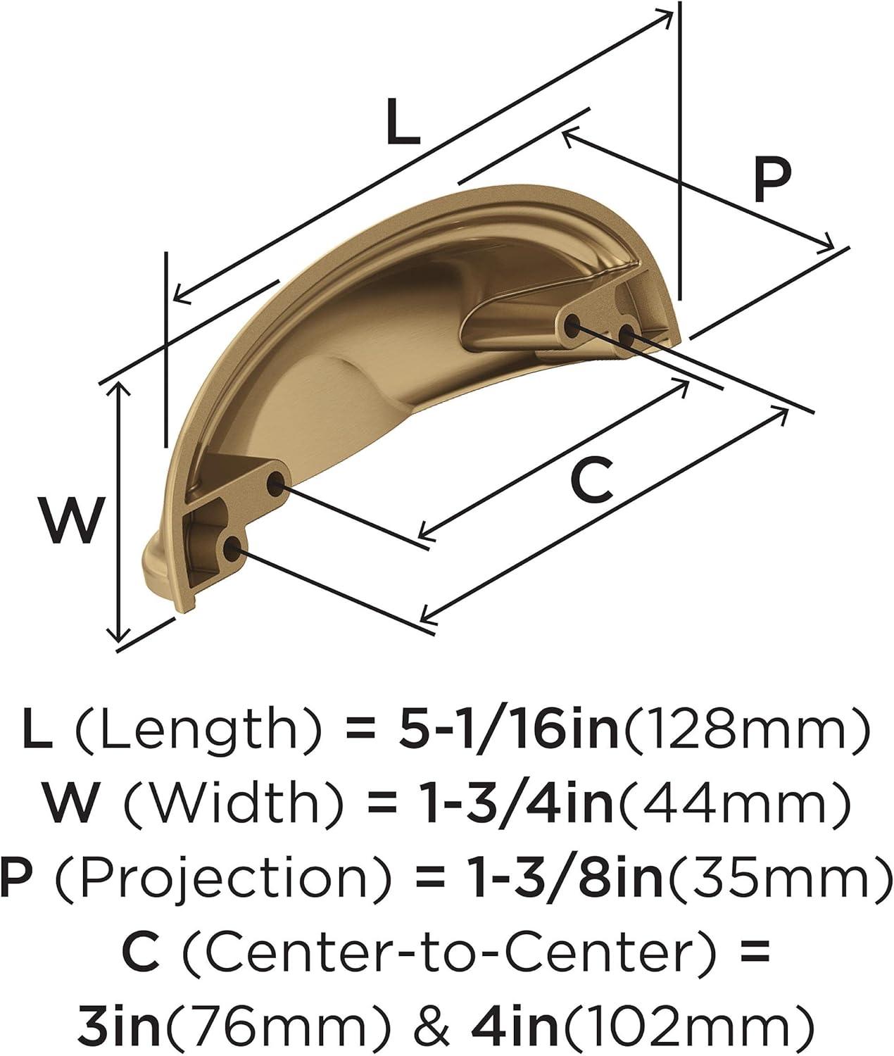 imageAmerock Cabinet Cup Pull Oil Rubbed Bronze 3 inch 76 mm ampamp 4 inch 102 mm Center to Center Ashby 1 Pack Drawer Pull Drawer Handle Cabinet HardwareChampagne Bronze