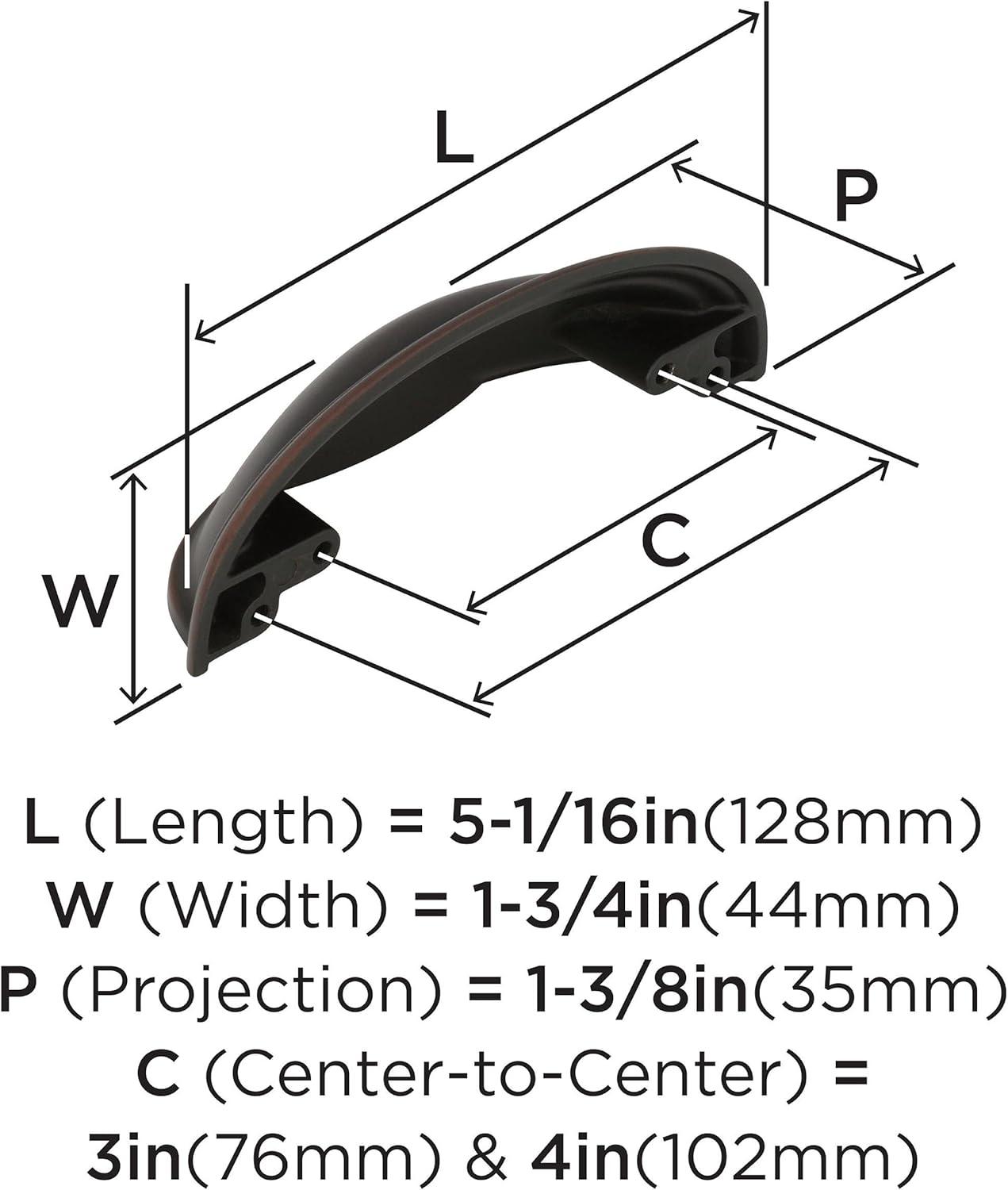imageAmerock Cabinet Cup Pull Oil Rubbed Bronze 3 inch 76 mm ampamp 4 inch 102 mm Center to Center Ashby 1 Pack Drawer Pull Drawer Handle Cabinet HardwareOil Rubbed Bronze