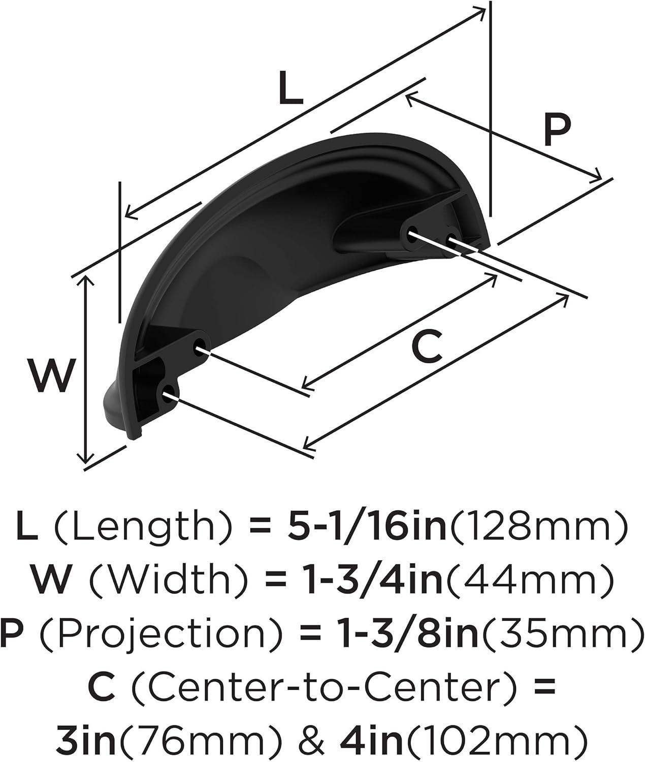 imageAmerock Cabinet Cup Pull Oil Rubbed Bronze 3 inch 76 mm ampamp 4 inch 102 mm Center to Center Ashby 1 Pack Drawer Pull Drawer Handle Cabinet HardwareBlack Bronze